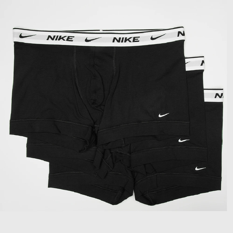 Nike Boxers Essential coton stretch lot de 3 - Noir avec blanc WB homme M