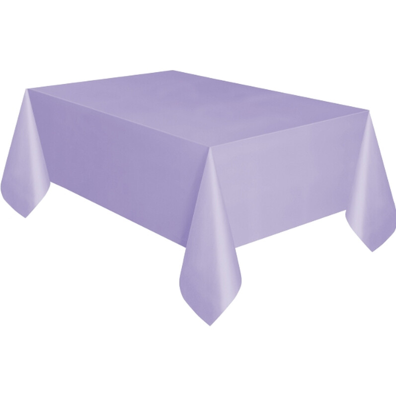 Unique Plastic Table Cover, Lavender, 1.37 x 2.74m