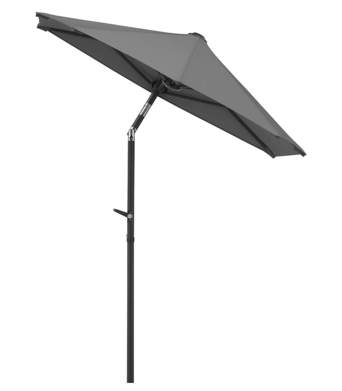 Schneider Schirme Parasol Salerno mezza 150x150cm Anthrazit, Balkon-Parasol mit Kurbel und Neigungsfunktion