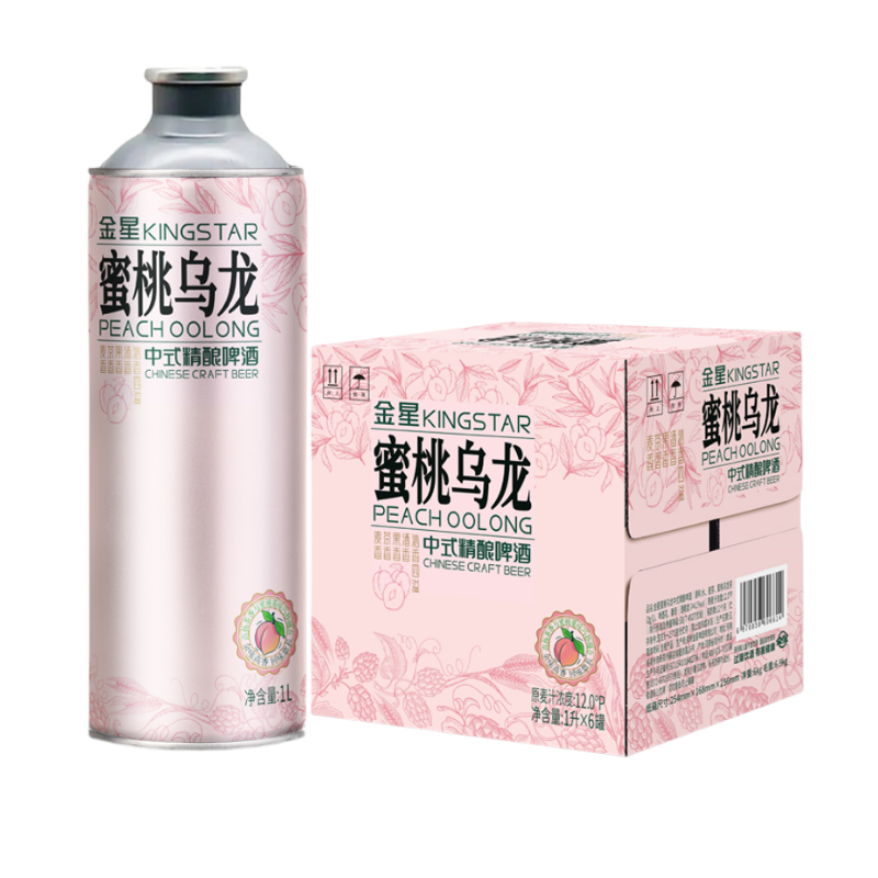Kingstar Peach Oolong Chinese Craft Beer Full Case 6X1l