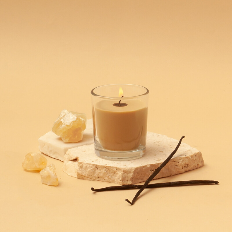 Candle Shimmering Smile Glass Jar 25h Burn Time Yellow