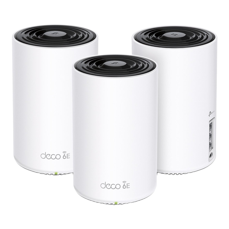 TP-Link Deco XE75 Pro (3-pack) Tri-band (2.4GHz / 5GHz / 6GHz) Wi-Fi 6E (802.11ax) With Internet.