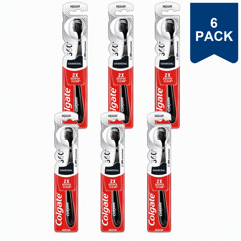 Colgate Charcoal Black tandenborstel - 1 stuk (6-pack)