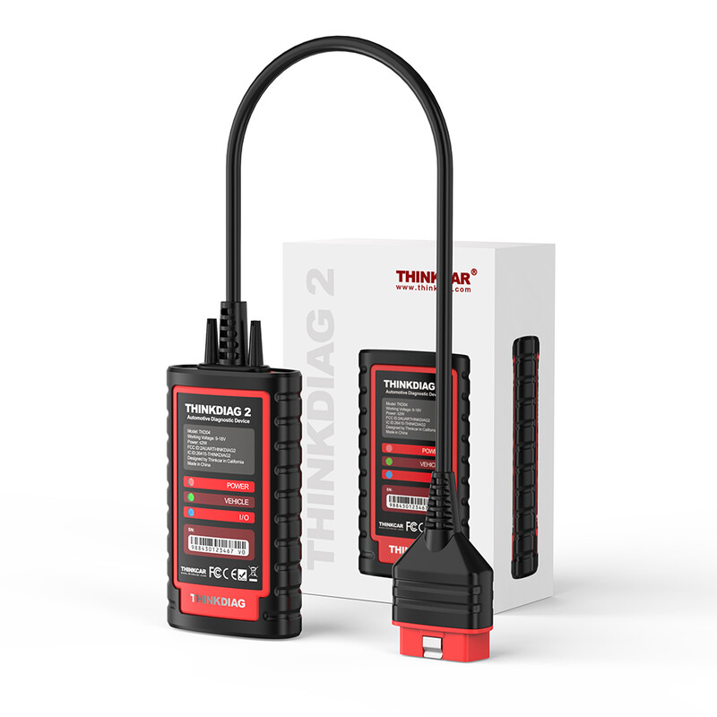 THINKCAR THINKDIAG 2 CAN FD Alle Systemen 15 Reset Diensten ECU Coderen OBD2 Scanner Autodiagnostische Gereedschap met 1 Jaar Software Abonnement