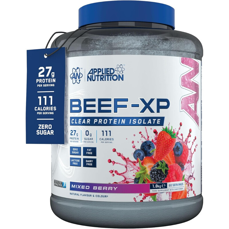 Applied Nutrition Beef-Xp Beef Protein Nutrition Powder Mixed Berry Flavour - 1.8Kg