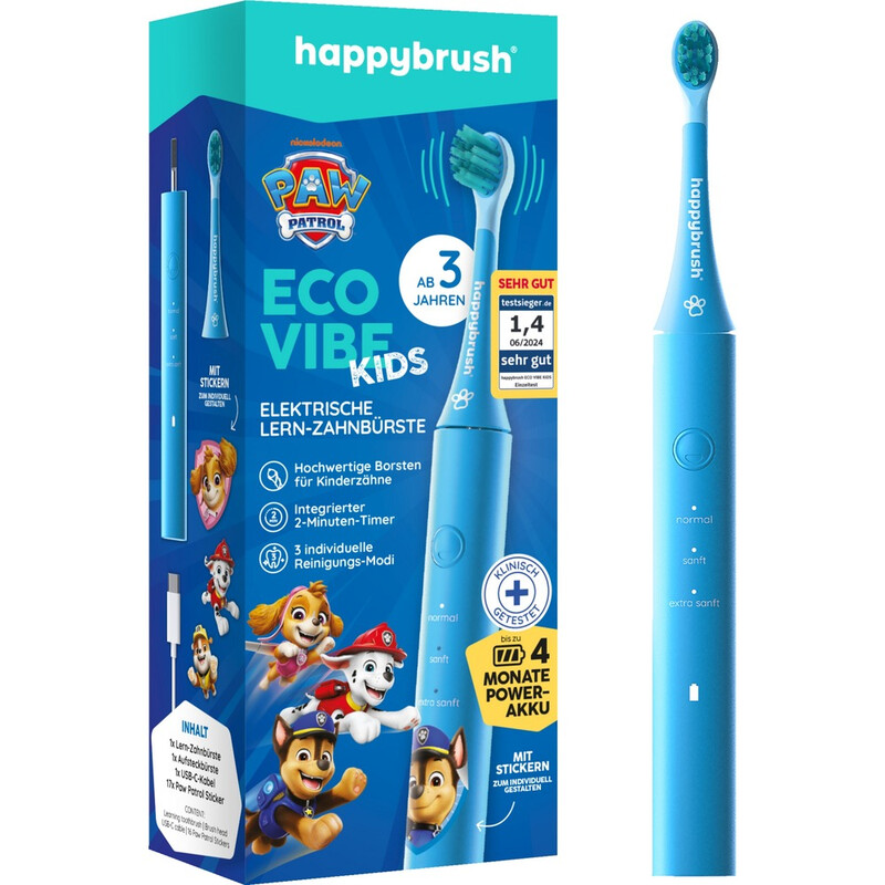 happybrush Schallzahnbürste Kinder Eco Vibe Paw Patrol, 1 St