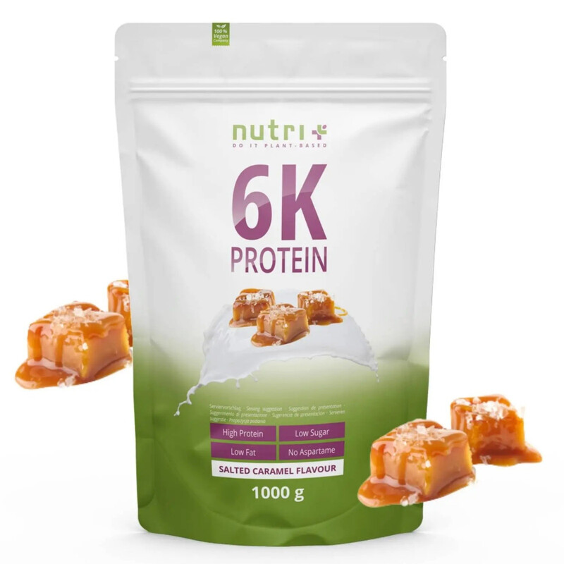 Nutri+ 6K Proteinpulver Vegan 1 kg Salted Caramel