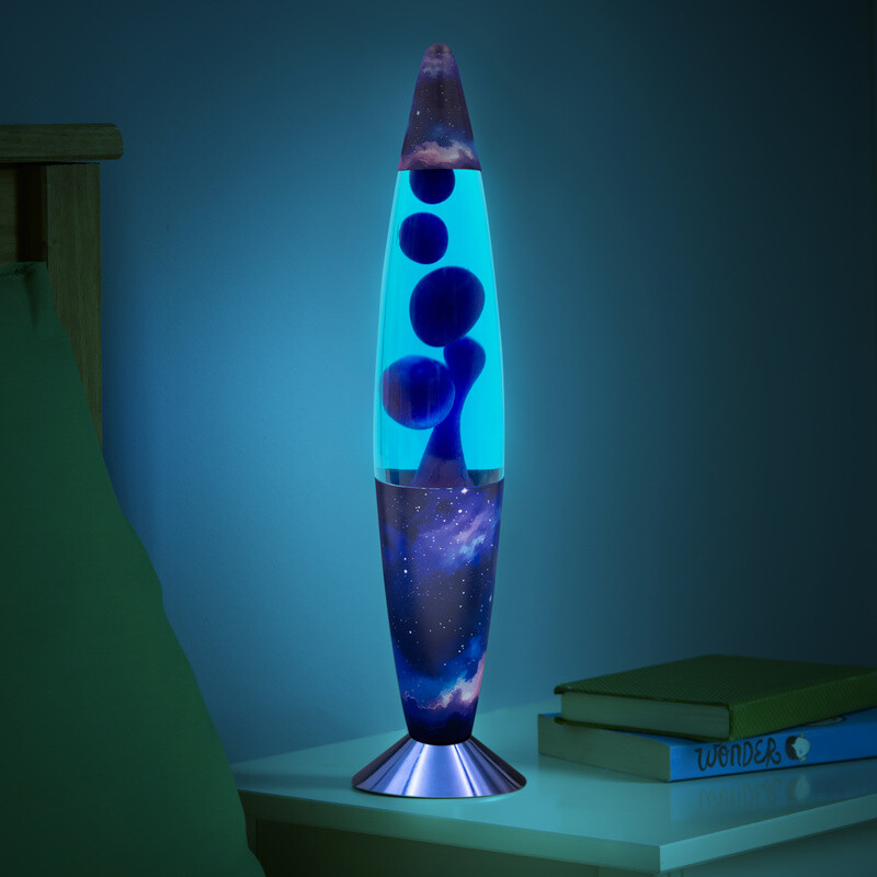 Lava Lamp Rocket Galaxy Blue