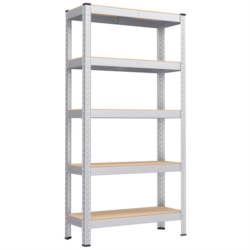 Songmics Shelving Heavy Duty 5 Shelves Silver/Natural 30x75x150cm 2pcs