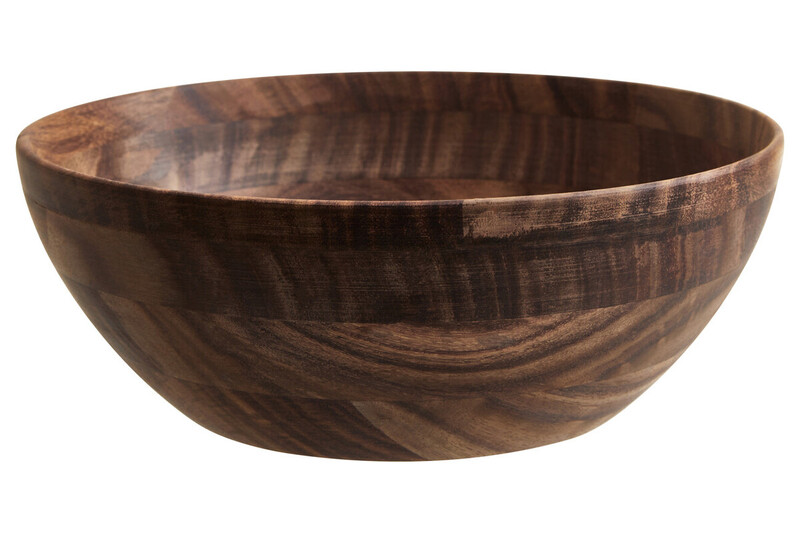 Large Round Sheesham Wood Salad Bowl