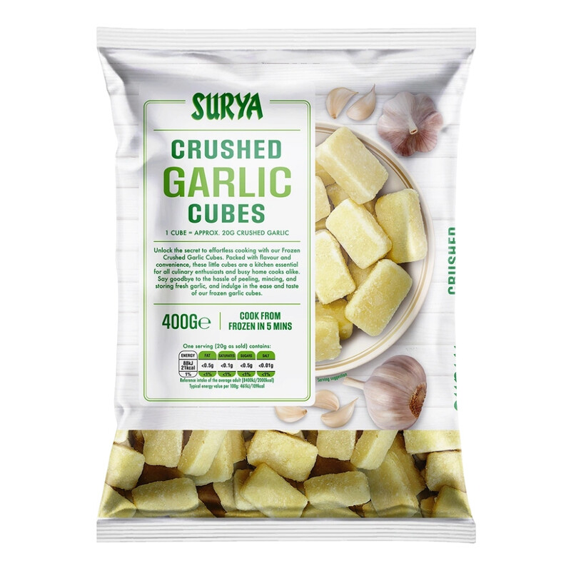 Surya IQF Crushed Garlic 400g