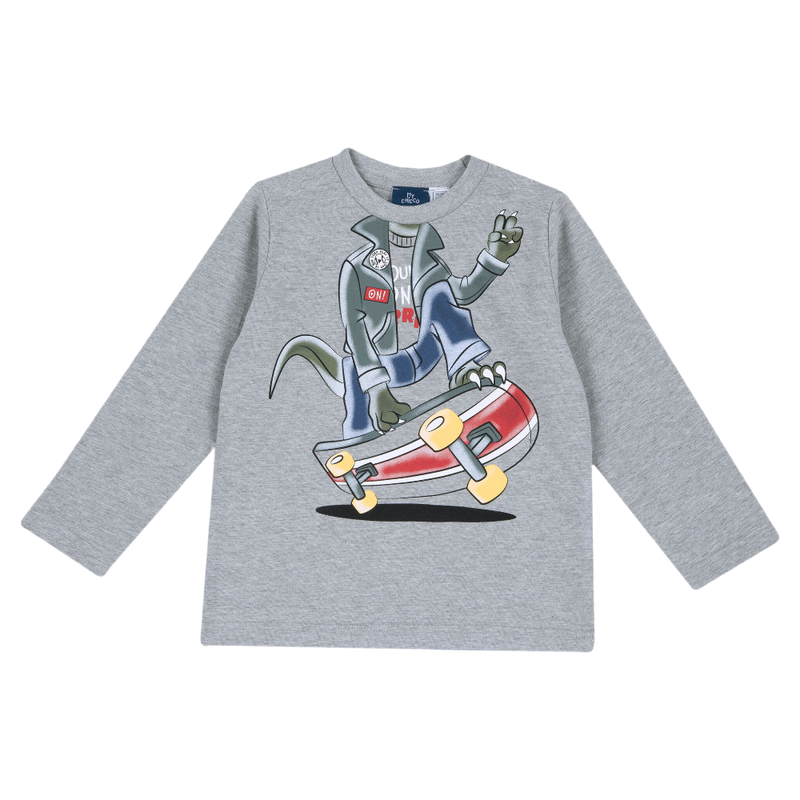 CHICCO ABBIGLIAMENTO T-shirt met lange mouwen, maat 74, mediumgrijs