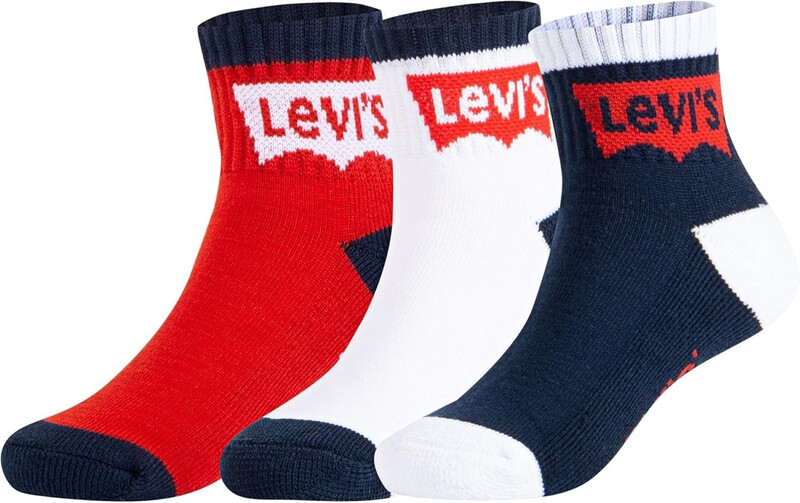 Levi's Kinder sokken LHN BATWING MIDCUT 3-pack Dress Blues 7
