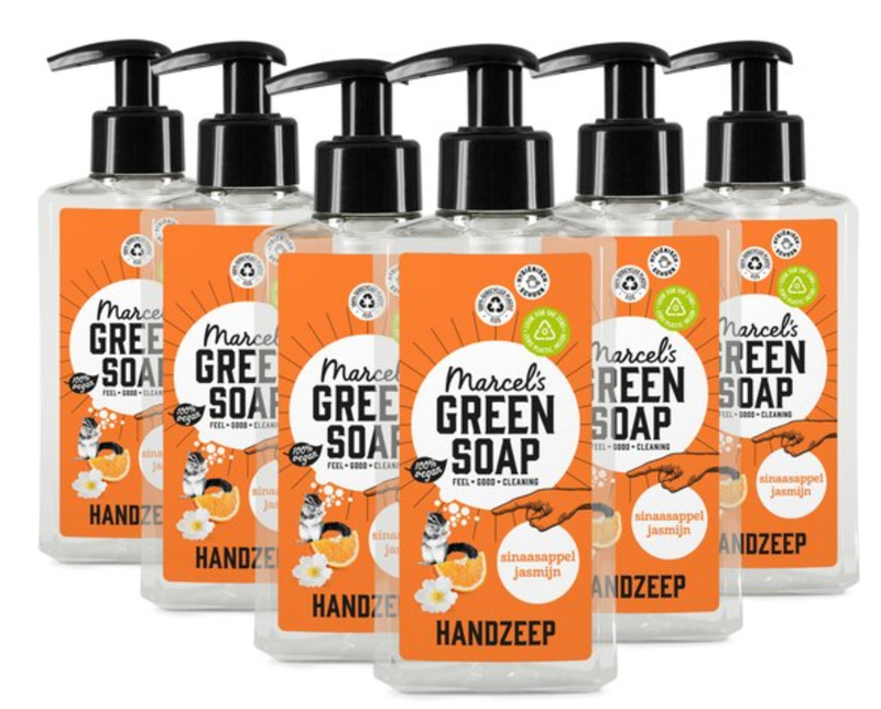 Marcel's Green Soap Handzeep - Sinaasappel & Jasmijn - 6 x 250ml