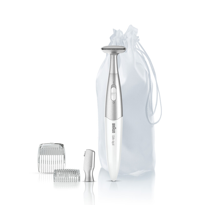 Silk-épil FG1100 Bikini Styler, 3-in-1, Bikini Shaping Head & 2 Trimming Combs, White