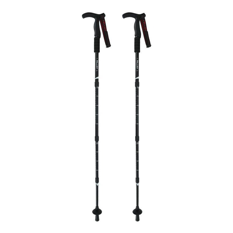 PELLIOT 4-teiliger Teleskop-Wandstab aus Aluminiumlegierung, Schwarz