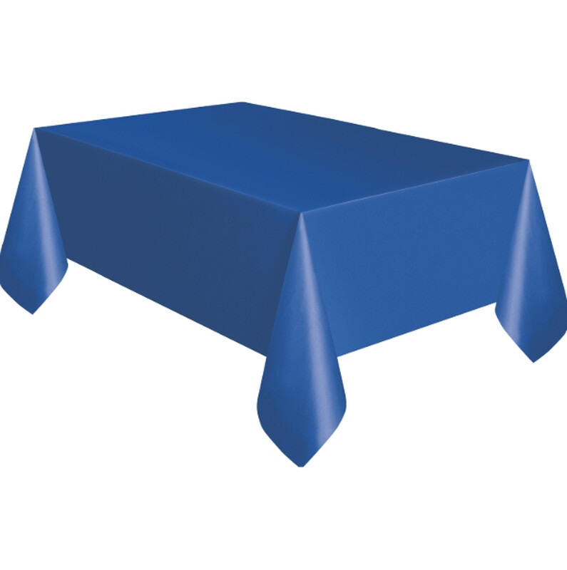 Unique Plastic Table Cover, Blue, 1.37 x 2.74m