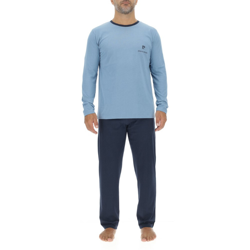 PIERRE CARDIN Pyjama pour homme ENL bleu clair/bleu marine - Taille 2XL