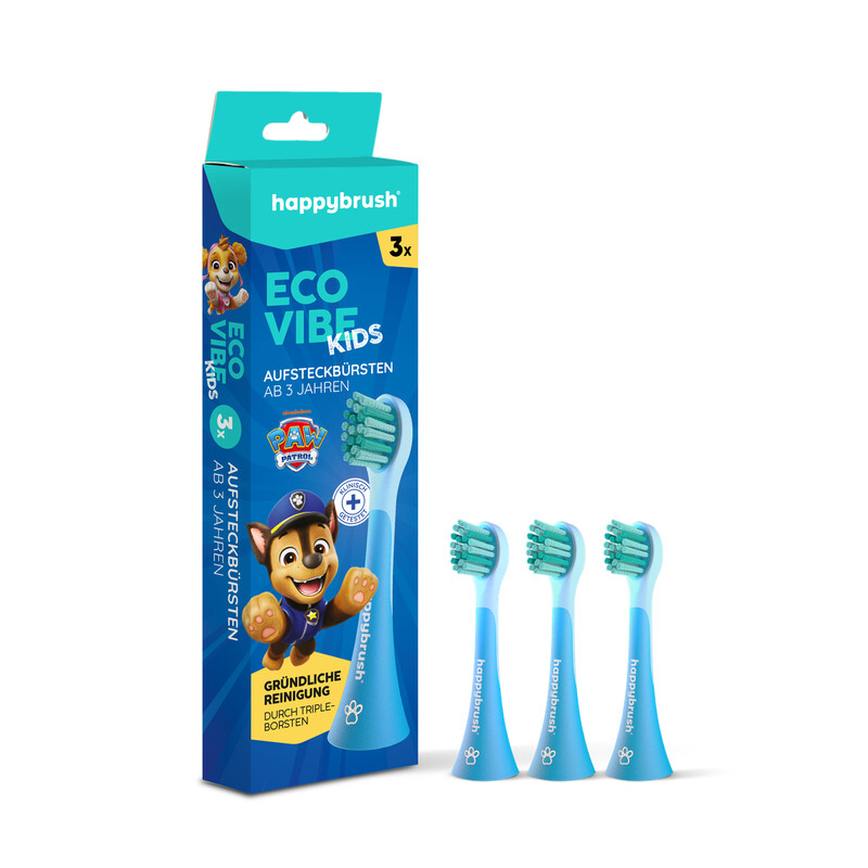 happybrush Aufsteckbürsten Kinder Eco Vibe Paw Patrol, 3 St