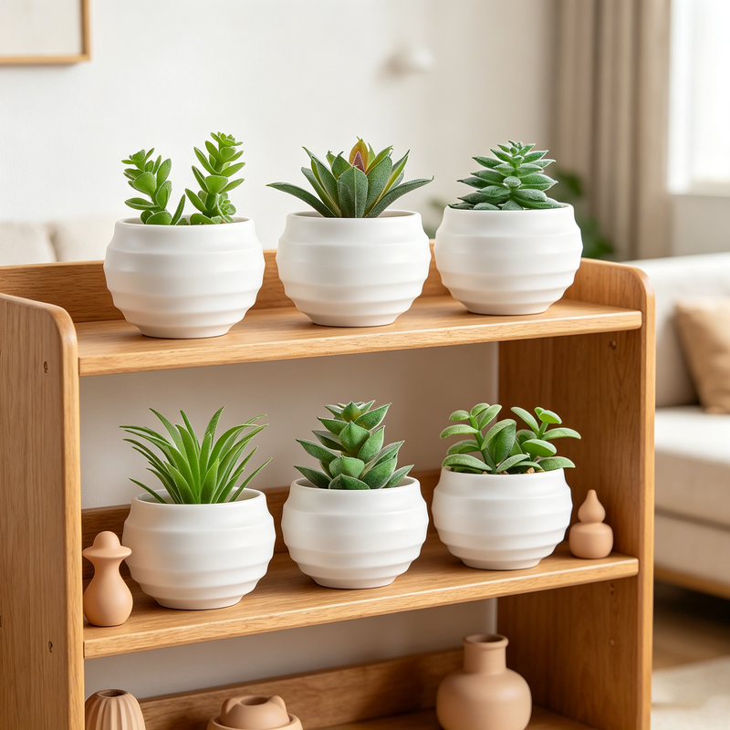 6Pcs 3.15in/8cm Succulents Plants Artificial in Pots Small Fake Plants for Bedroom Aesthetic Living Room Office Shelf Bathroom Decor