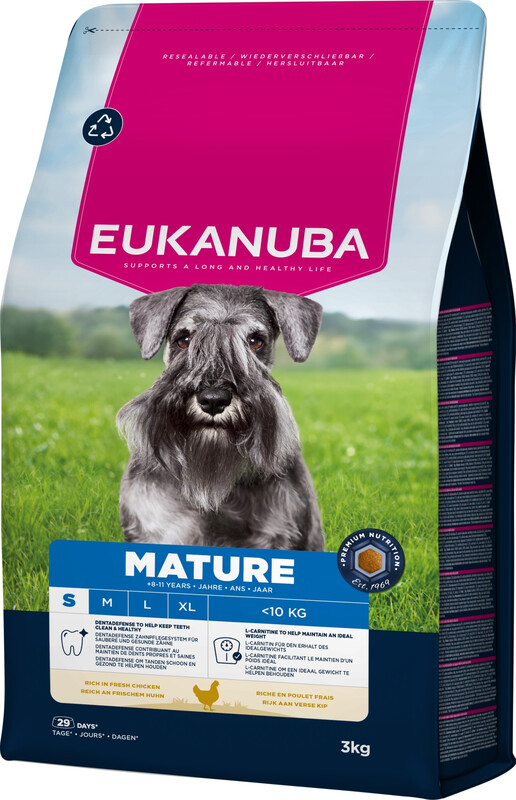 Eukanuba Life Care hondenvoer voor oudere kleine rassen met kip 3 kg