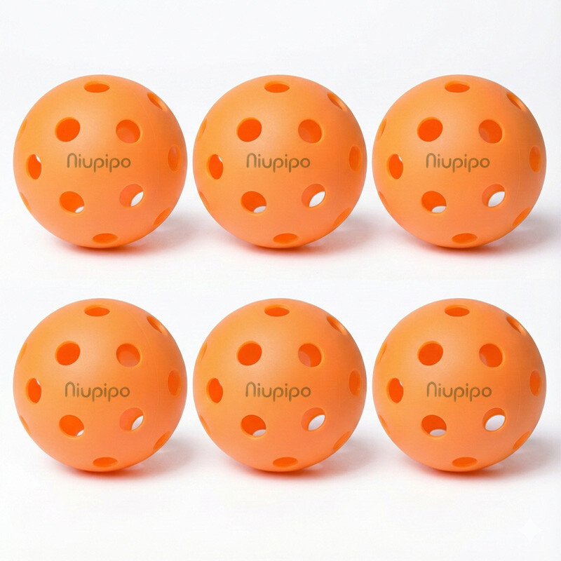 6-Set Indoor Pickleball Set – High Quality & Durable, 74mm Diameter, TPE Material, Sp