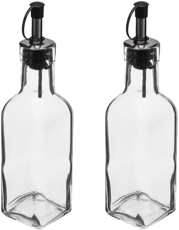 5five Set van 2 glazen flessen - 160 mL, transparant