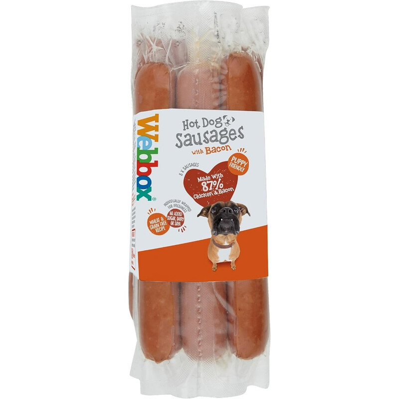 8 Hot Dog Sausages Meaty Treats 360g