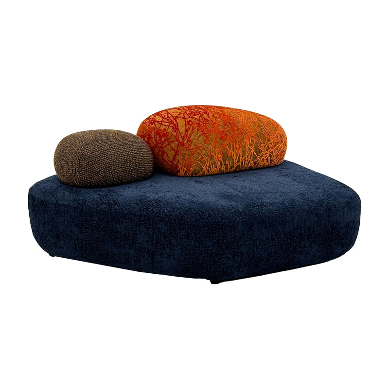 URBAN MEUBLE Pebble Serie organisch geformtes Modulsofa - Mehrfarbig Bouclé, 179*140*79 cm (1 Stück)