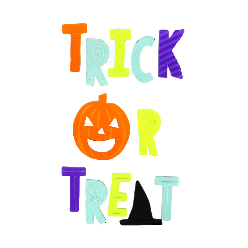 Festive 25Cm Trick Or Treat Halloween Window Sticker