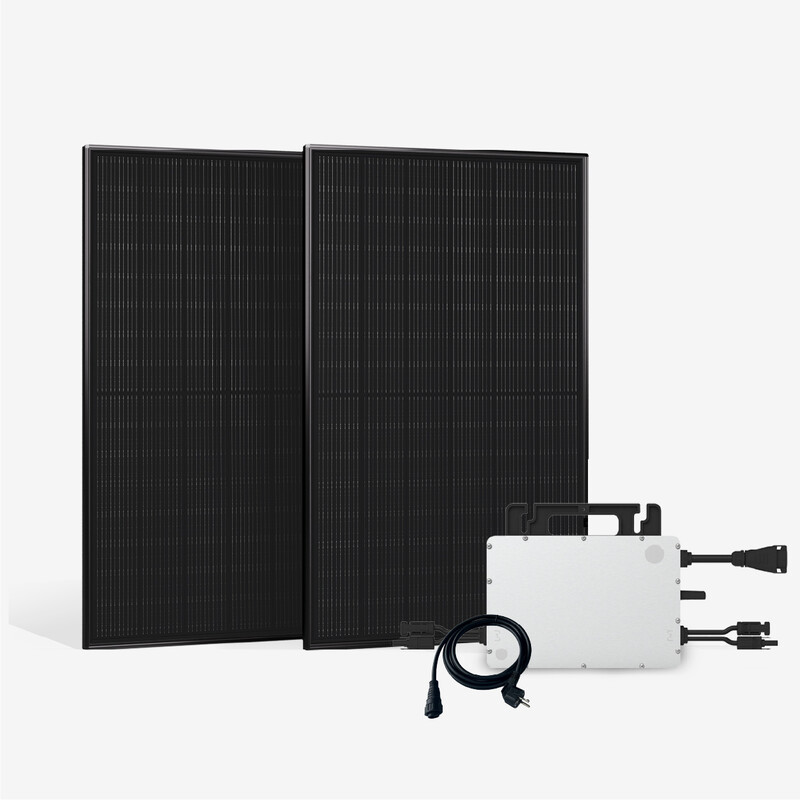【Next-Day Delivery】SKYWORTH Balkonkraftwerk 900 W Komplettset – 2 × 450 W Solarmodul, 800 W Mikrowechselrichter, 5 m AC-Kabel