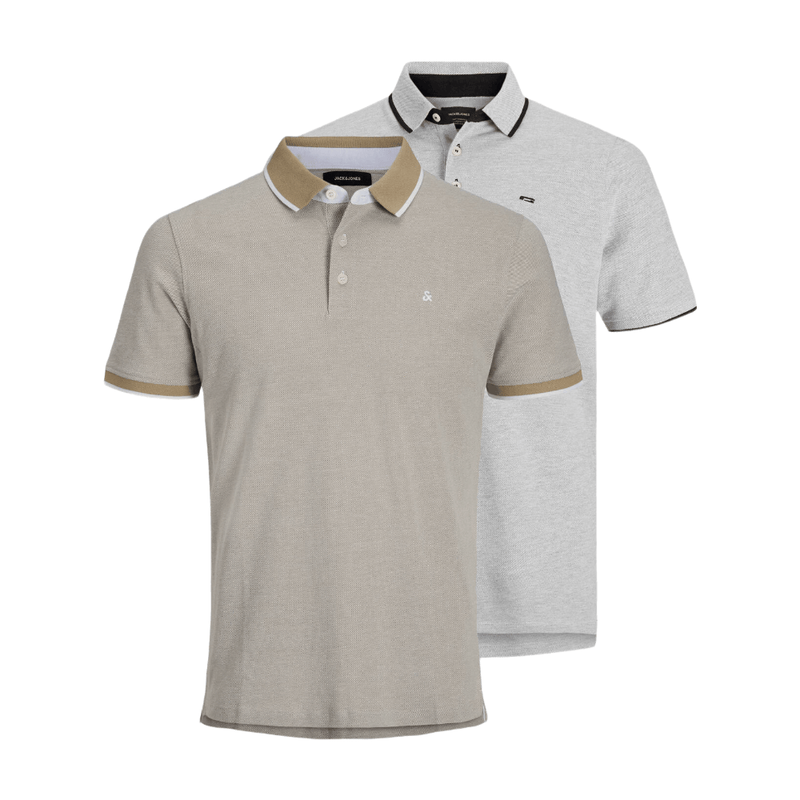 JACK&JONES Essentials JJEPAULOS Poloshirt SS 2er-Pack MP NOOS Slim Fit