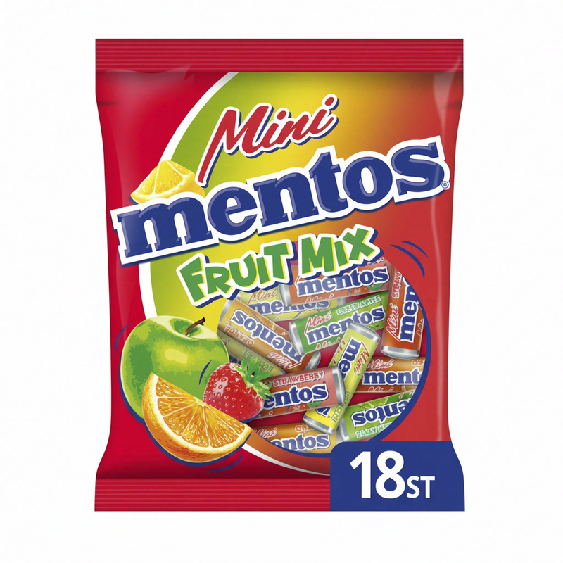 Mentos Mini Fruit Mix - 18 stuks, 214.7 g