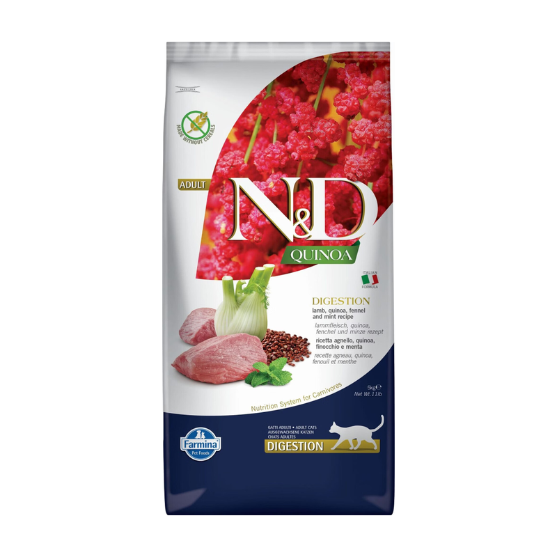 Farmina N&D Quinoa Katzenfutter Verdauung Lamm 5 kg