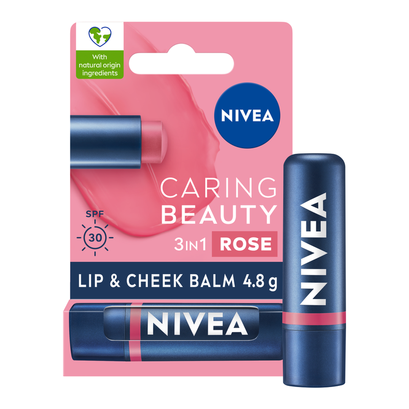 Nivea Lip Care Caring Beauty Rose 4.8G