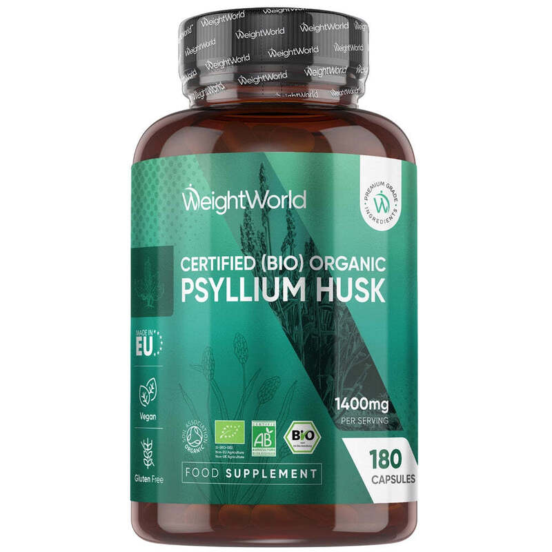 WeightWorld Bio-Obstfaser aus Psyllium 1400 mg, 180 Kapseln