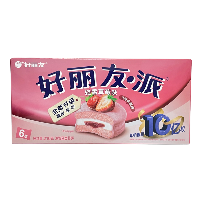 ORION STRAWBERRY PIE 6PCS 210g 好丽友派轻雪草莓味 6枚 210g