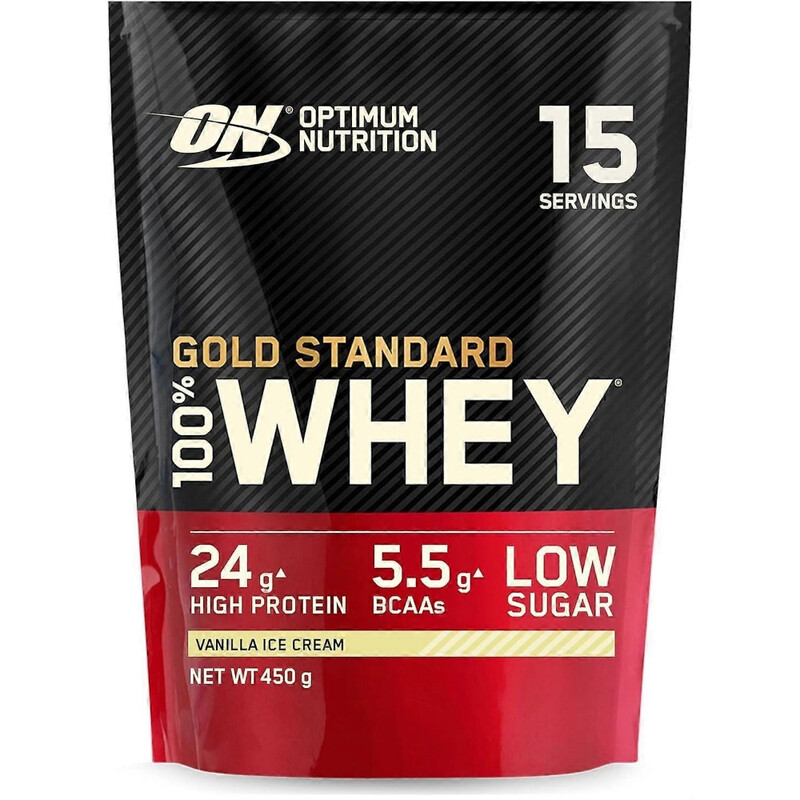 Gold Standard 100% Whey Protein Pouch Vanilla Ice Protein Nutrition Cream Flavour - 4
