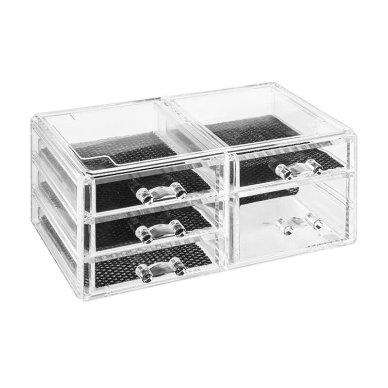 5five Acryl Sieradenbox - L, Transparant, 5 lades