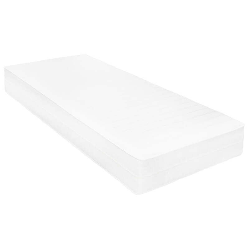 vidaXL Memory-Schaum-Matratze 100 x 200 cm, 18 cm dicke extra weiche viskoelastische Matratze, atmungsaktiver druckentlastender Schaum, abnehmbarer waschbarer Bezug mit 3-seitigem Reißverschluss, Weiß
