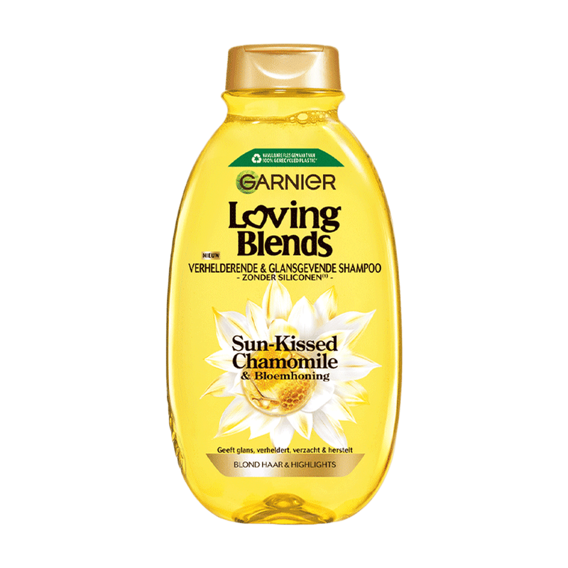 Garnier Loving Blends - Verhelderende & Glansversterkende Shampoo - Zonovergoten Kamille & Bloemenhoning - Blond haar & Highlights - Kamille - 300 ml