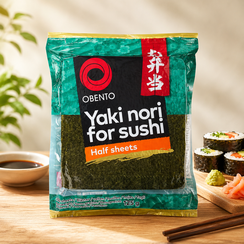 OBENTO geroosterd nori gehalveerd 125 g
