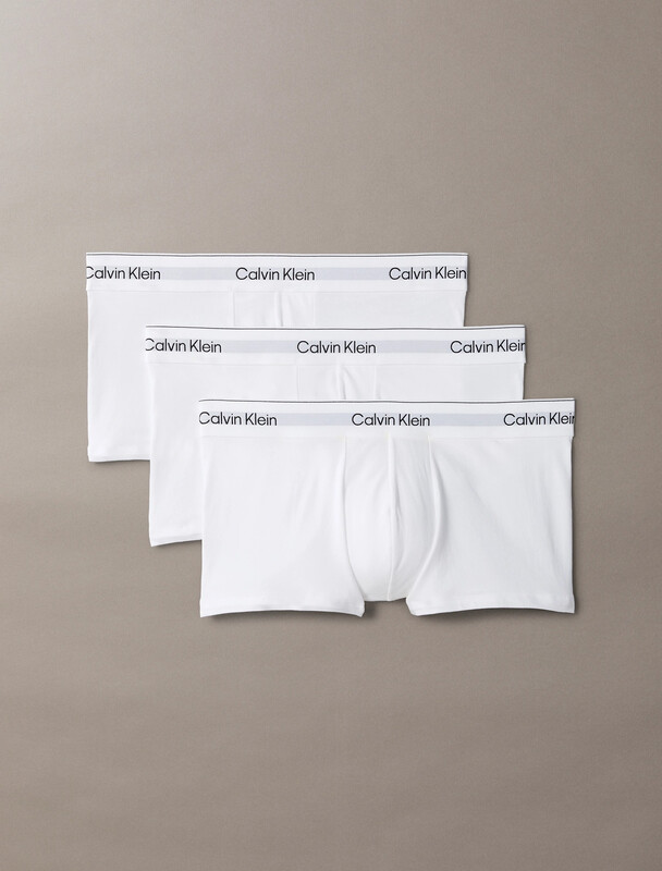 Calvin Klein 3-pack laag uitgesneden boxershorts - Icon katoen stretch - Wit M