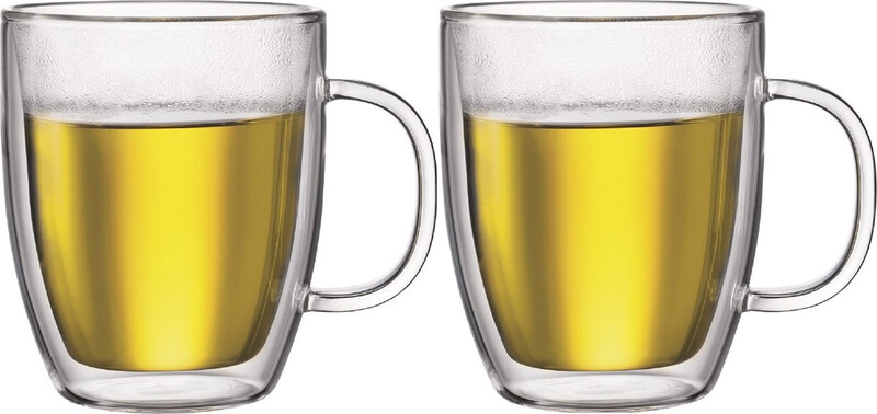 Bodum BISTRO dubbelwandige thermoglazen - verpakking van 2, 450 ml, transparant