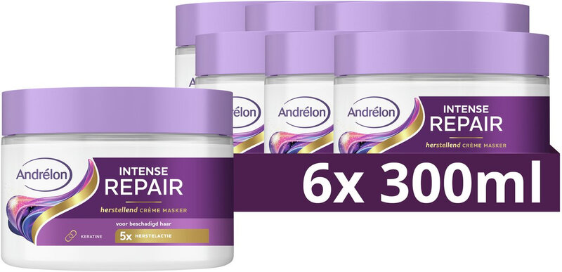 Andrélon Haarmasker - Intense Repair 6 x 300 ml (6-pack)