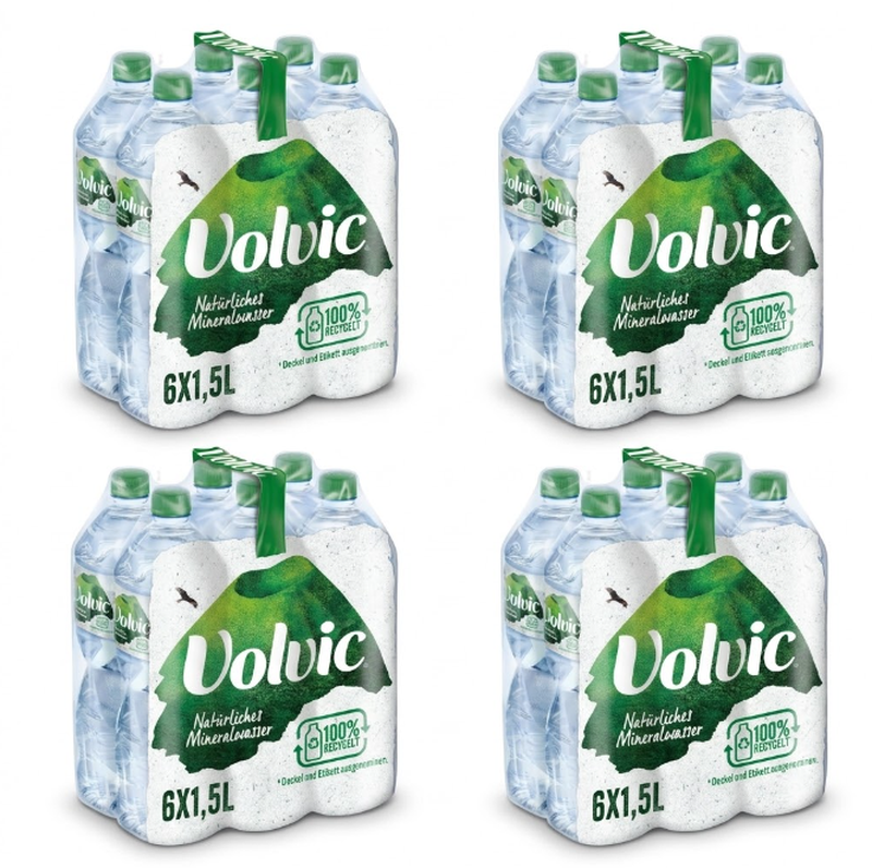 Value Pack 4 x Volvic Natürliches Mineralwasser 6x1,5L