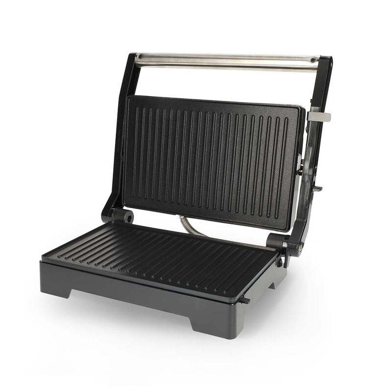 MELISSA Panini-grill en contactgrill met antiaanbaklaag en oververhittingsbeveiliging, 1000 W, zwart
