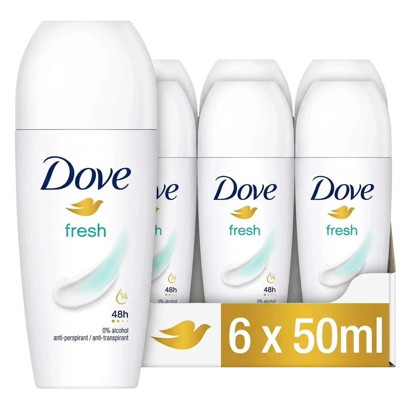 Dove Anti-Transpirant Roll-On Fresh Care 50 ml (6-Pack)
