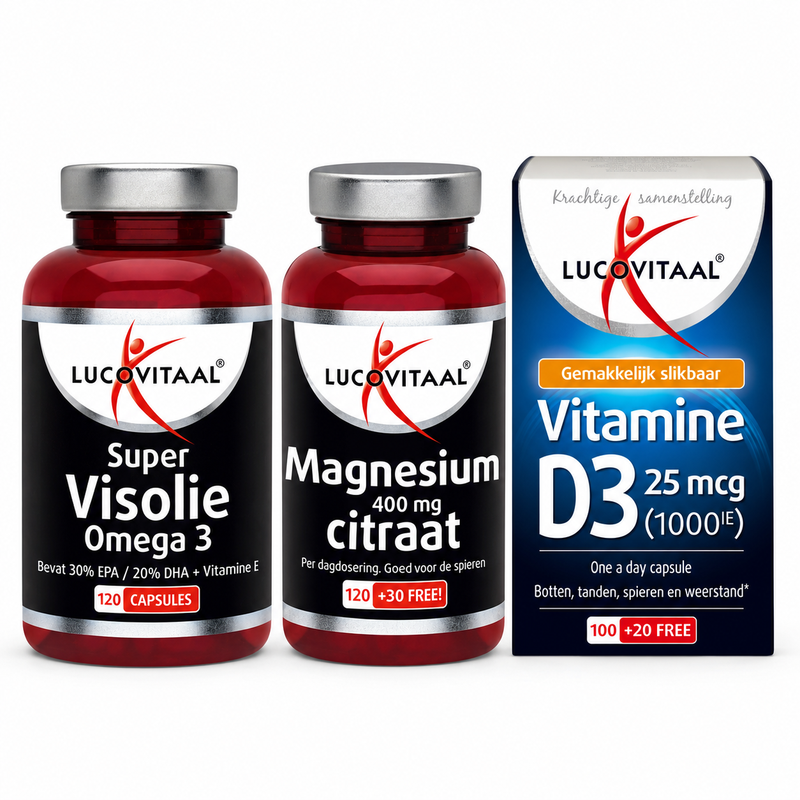Lucovitaal Omega 3 + Magnésium 400 mg + Vitamine D3 25 mcg Pack