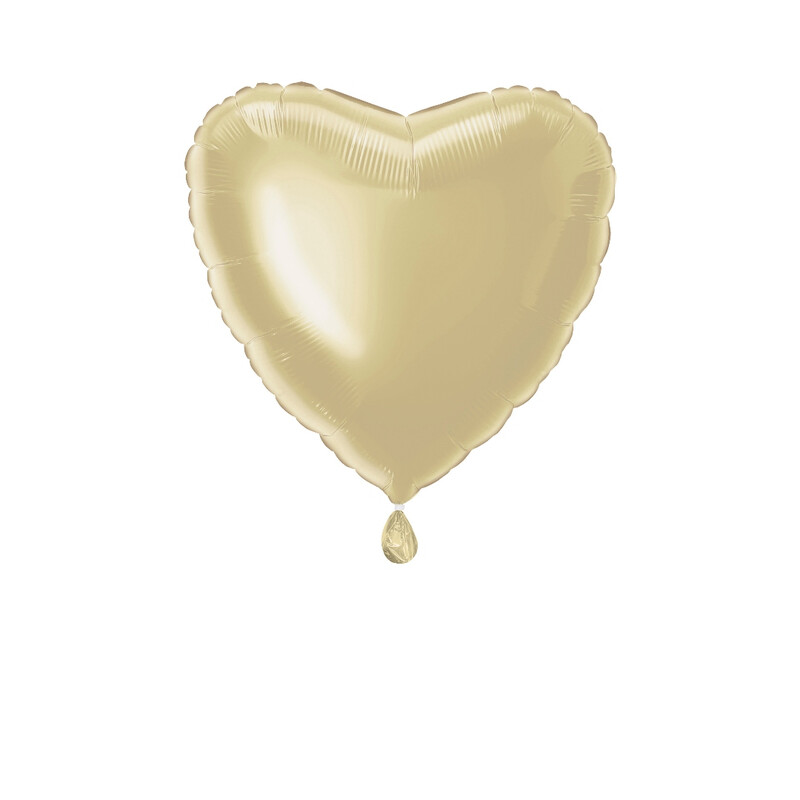 Unique Heart Foil Balloon, Gold, 45cm
